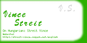 vince streit business card